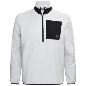 Puma Fleece 1/4 Zip Sweater - Ash Gray/Puma Black Labor Day Sale Step Out Boldly