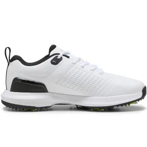 Loud Looks, Smooth Moves Steal Puma Fusion Plus Spiked Waterproof Shoes - White/Black