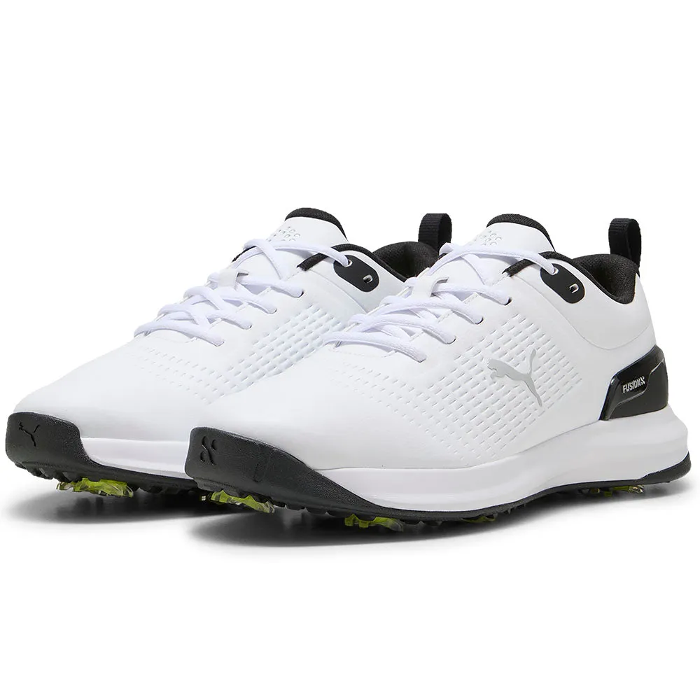 Puma Fusion Plus Spiked Waterproof Shoes - White/Black Made to Move