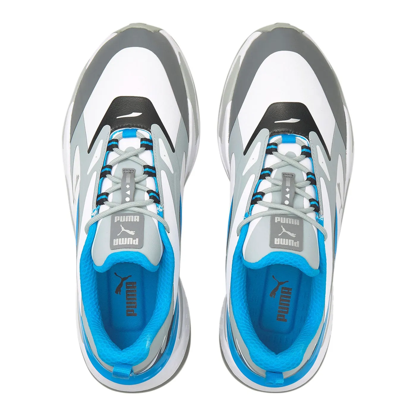 Confidence Starts Here Puma Gs-Fast Spikeless Golf Shoes - Puma White/Quarry/Ocean Drive