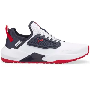Father's Day Sale Deal Of The Century Puma Gs.One Spikeless Waterproof Shoes - White/Navy Blazer/Ski Patrol