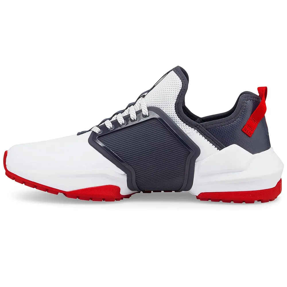 Move Like You Mean It Confidence Starts Here Puma Gs.One Spikeless Waterproof Shoes - White/Navy Blazer/Ski Patrol