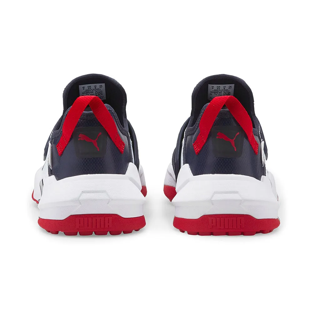 Black Friday Sale Puma Gs.One Spikeless Waterproof Shoes - White/Navy Blazer/Ski Patrol
