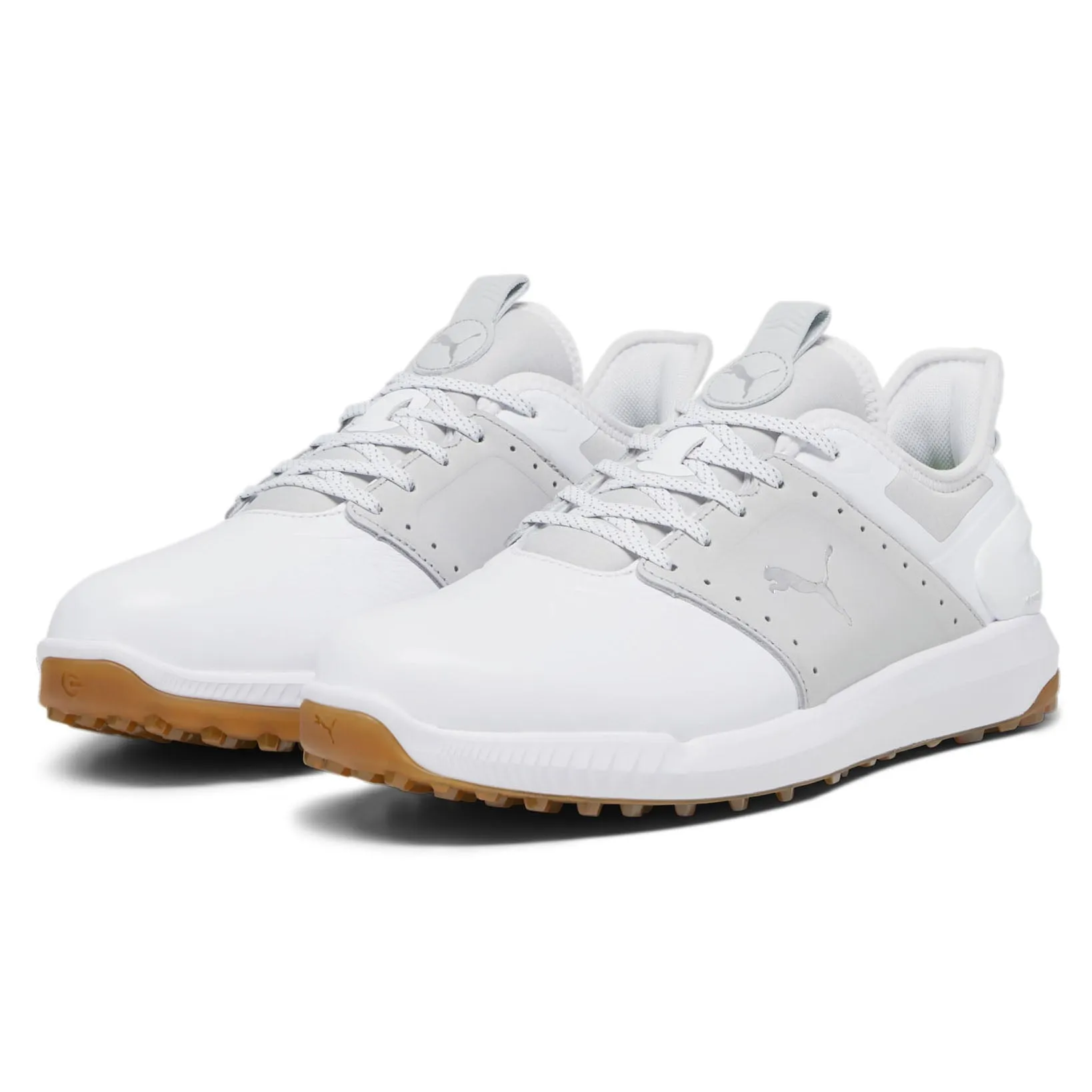 Puma Ignite Elevate Crafted Golf Shoes - Puma White/ Ash Grey Sweetest Day Sale