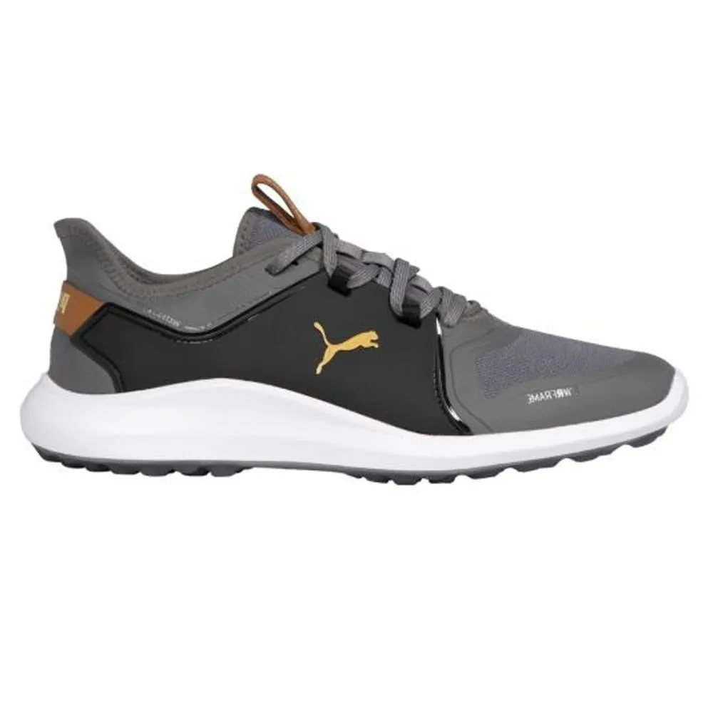 Puma Ignite Fasten8 Wide Golf Shoes - Quiet Shade/Gold/Black Empower Your Journey