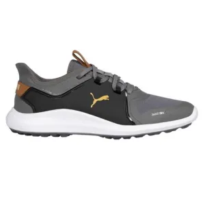 Puma Ignite Fasten8 Wide Golf Shoes - Quiet Shade/Gold/Black Empower Your Journey