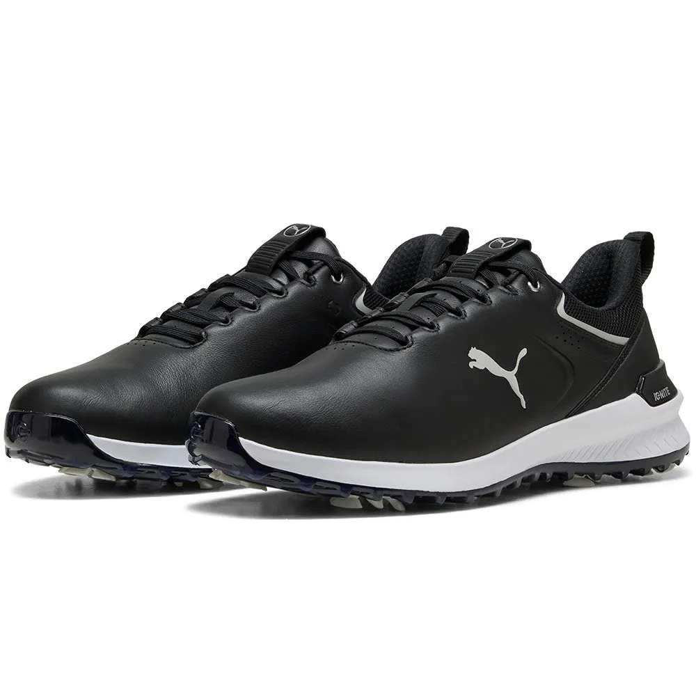 Mother's Day Sale Bring the Heat Puma Ignite Innovate Leather Spiked Waterproof Shoes - Black/Silver