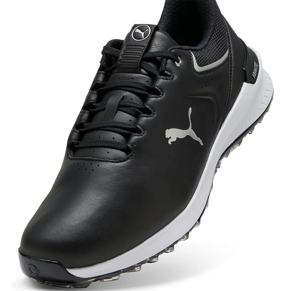 Puma Ignite Innovate Leather Spiked Waterproof Shoes - Black/Silver Made to Move