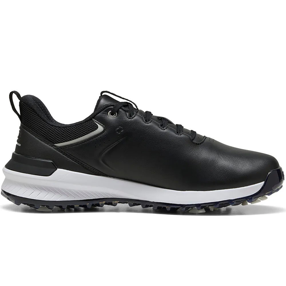 Keep Going Strong President's Day Sale Puma Ignite Innovate Leather Spiked Waterproof Shoes - Black/Silver