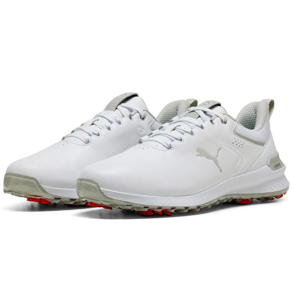 Mother's Day Sale Puma Ignite Innovate Leather Spiked Waterproof Shoes - White/Ash Gray