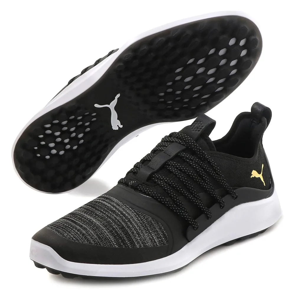 Black Friday Exclusive Puma Ignite Nxt Solelace Spikeless Waterproof Shoes - Black/Gold