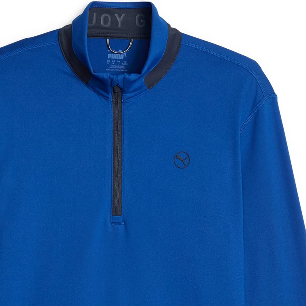 Cyber Monday Sale Rise Every Time Puma Lightweight 1/4 Zip Pullover - Festive Blue/Navy Blazer
