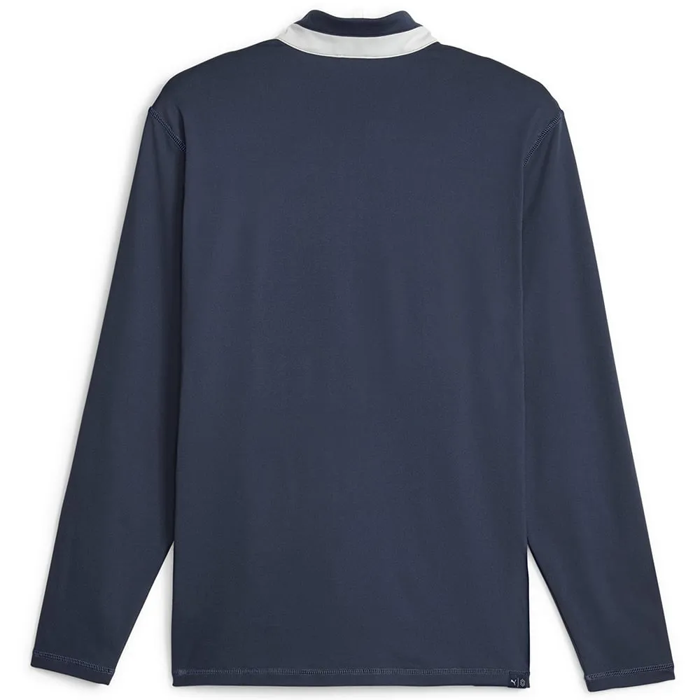Puma Lightweight 1/4 Zip Pullover - Navy Blazer/Ash Grey Feel the Energy