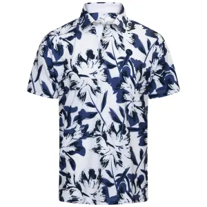Puma Mattr Broken Flower Polo Shirt - White Glow/Blue Crystal Black Friday Sale Independence Day Sale