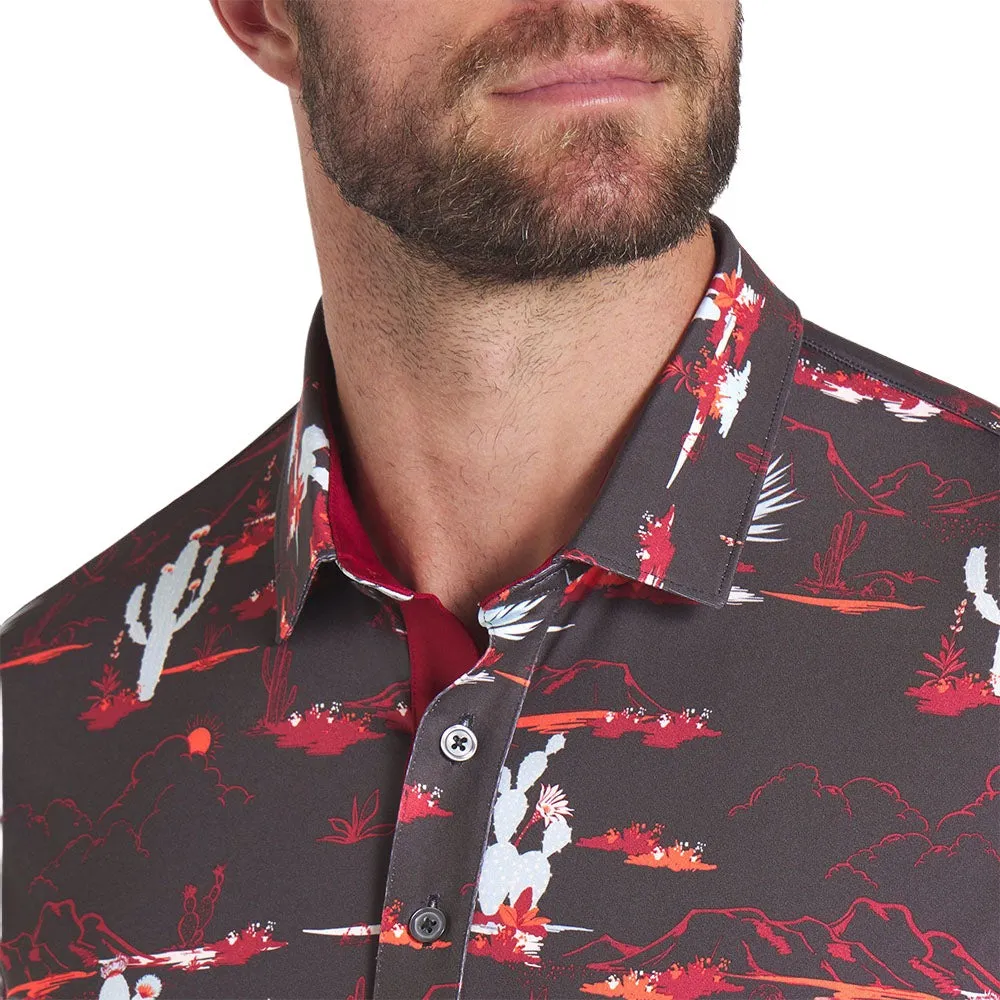Empower Your Journey Built to Perform Puma Mattr Bushland Polo Shirt - Puma Black/Intense Red