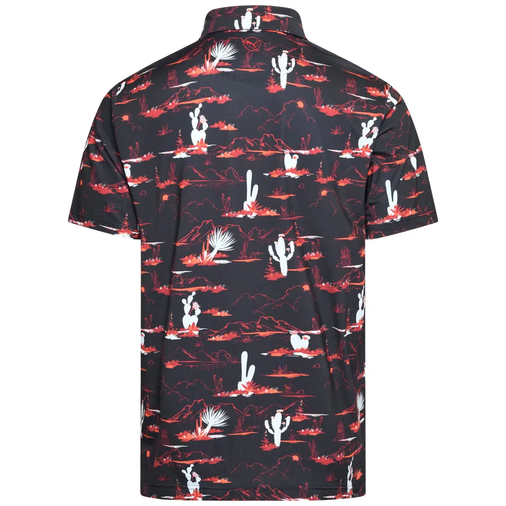 Puma Mattr Bushland Polo Shirt - Puma Black/Intense Red No Limits, Just Style Be Unstoppable