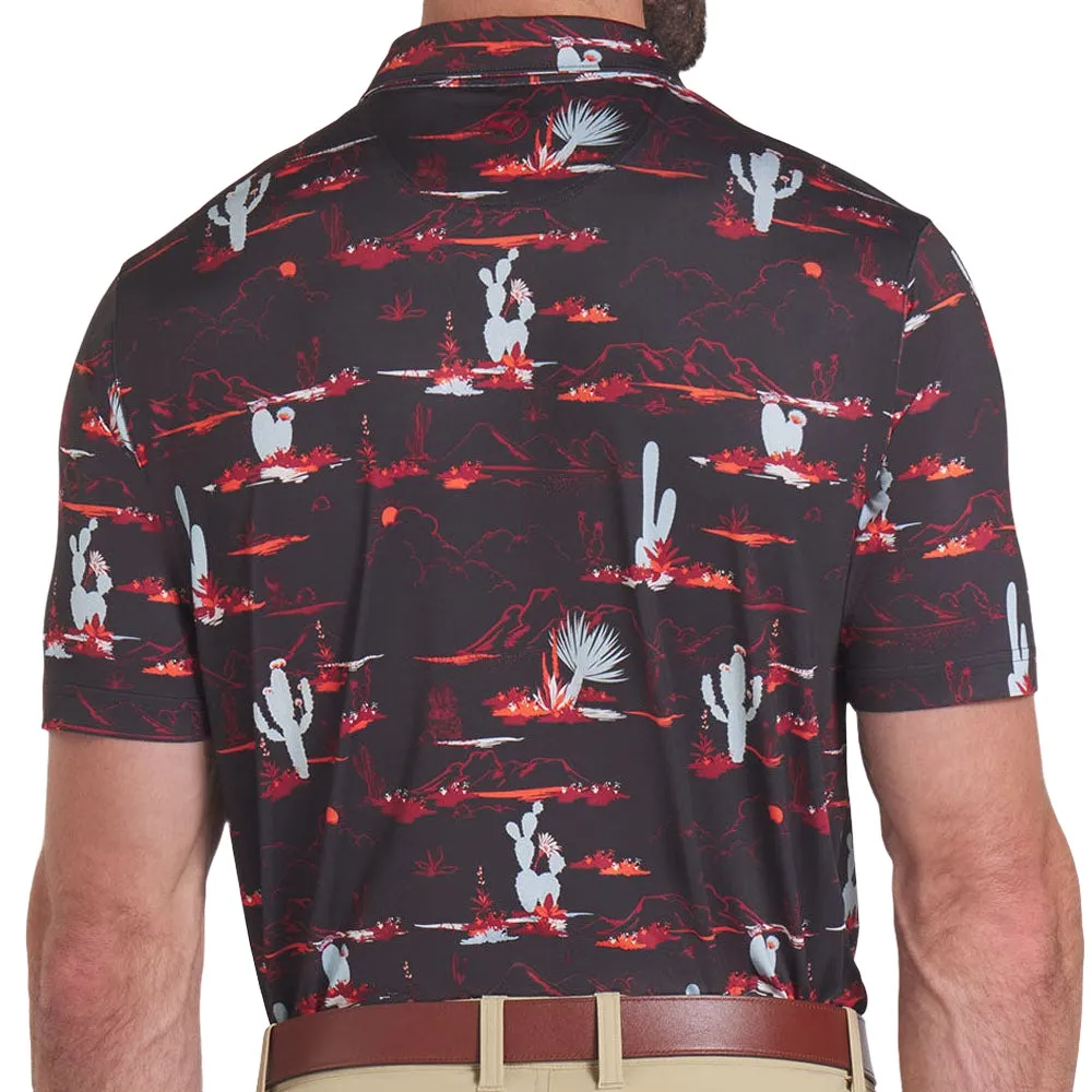 Puma Mattr Bushland Polo Shirt - Puma Black/Intense Red Confidence Starts Here