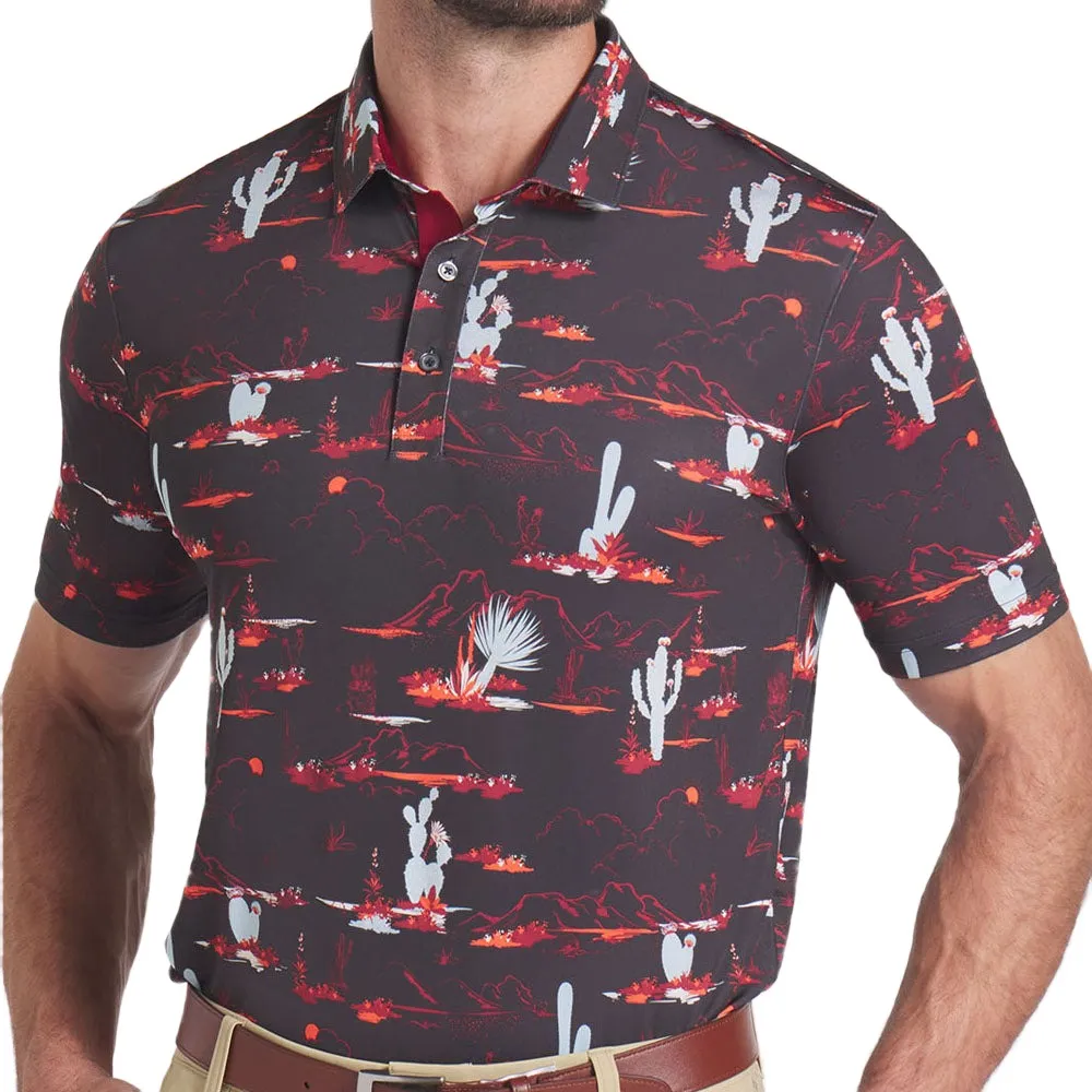 Made to Move Empower Your Journey Puma Mattr Bushland Polo Shirt - Puma Black/Intense Red