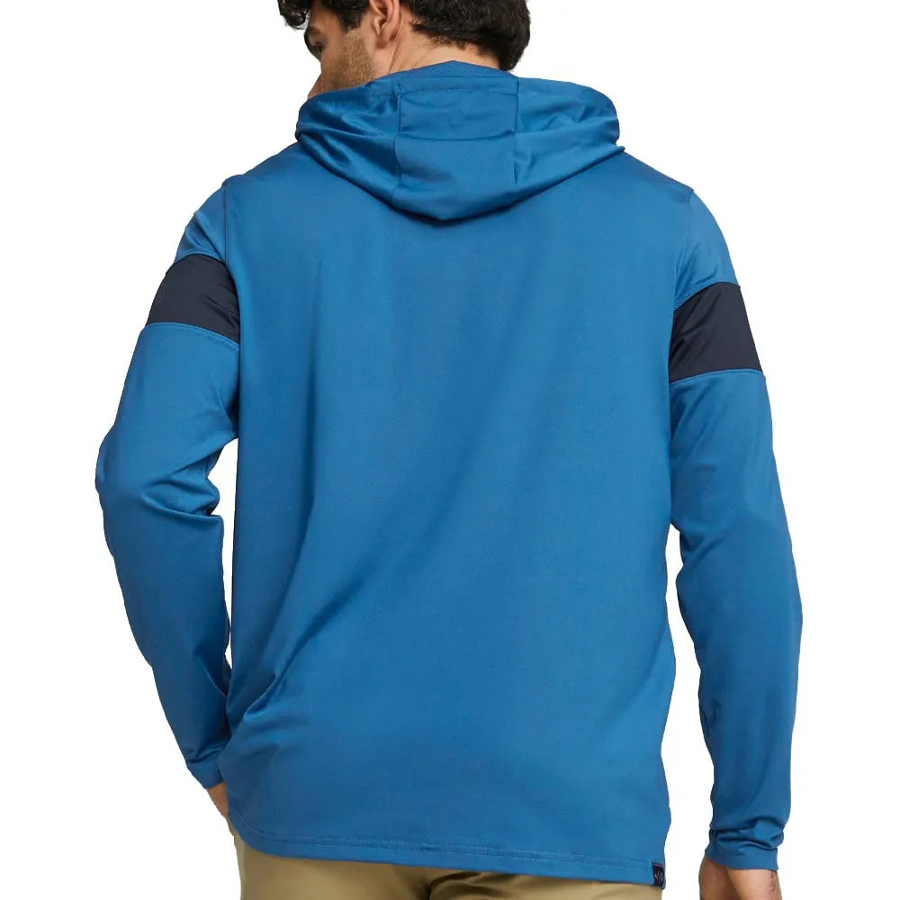 Break Boundaries Puma Mattr Colourblock Hoodie - Lake Blue/Navy Blazer