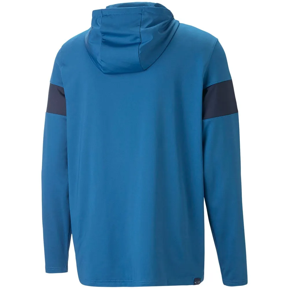 Puma Mattr Colourblock Hoodie - Lake Blue/Navy Blazer Steal Christmas Eve Sale
