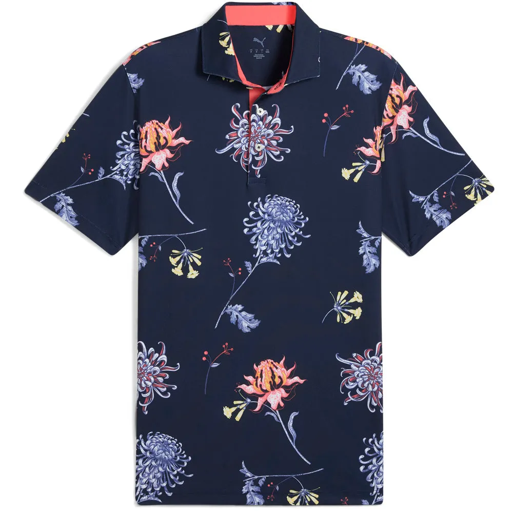 Puma Mattr Dahlia Polo Shirt - Deep Navy/Blue Horizon Push Beyond Limits Economical