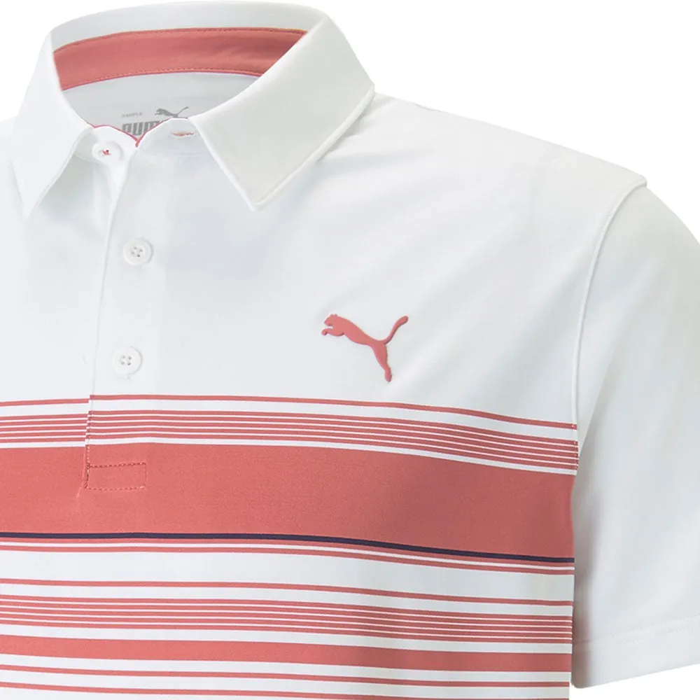 Flash Sale Easter Sale Puma Mattr Grind Polo Shirt - Bright White/Heartfelt