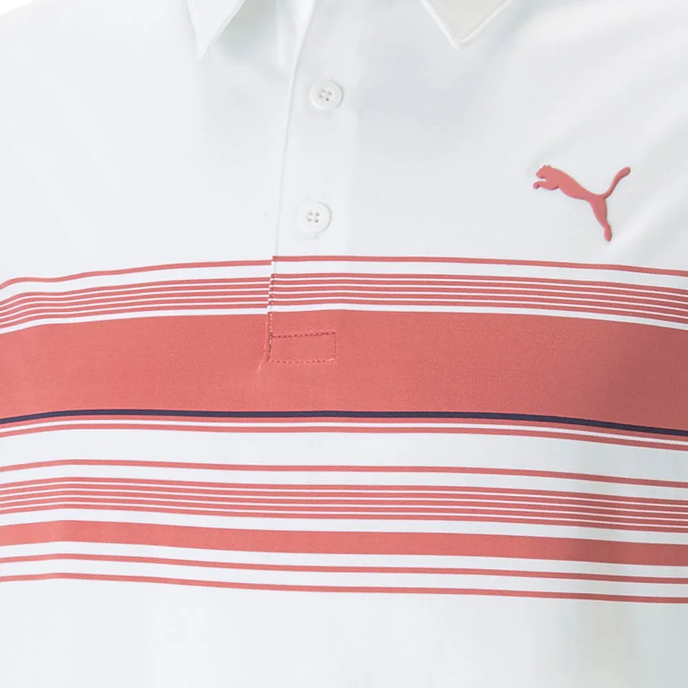 Puma Mattr Grind Polo Shirt - Bright White/Heartfelt Engineered for Speed