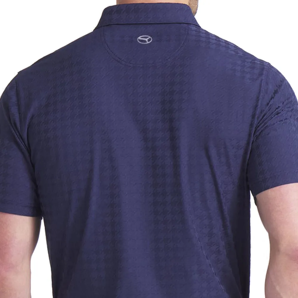 Puma Mattr Houndstooth Polo Shirt - Deep Navy No Limits, Just Style
