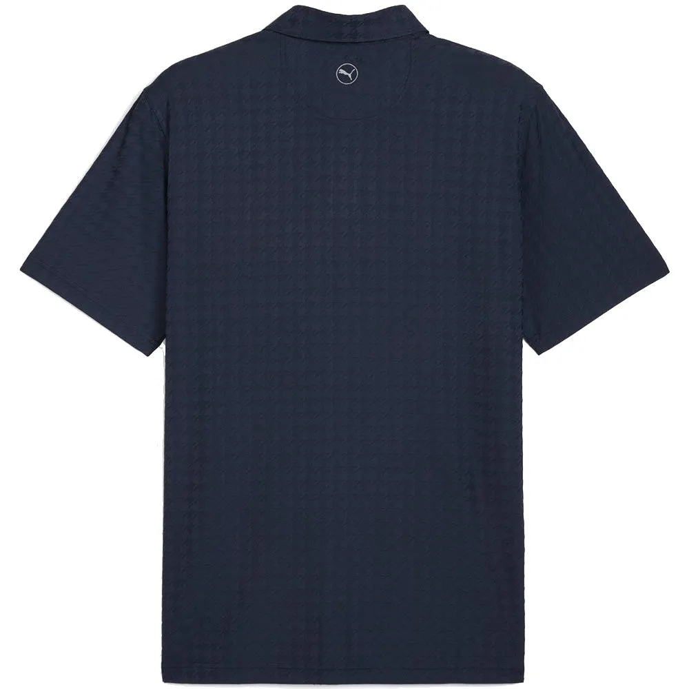 Step Out Boldly Sweetest Day Sale Puma Mattr Houndstooth Polo Shirt - Deep Navy