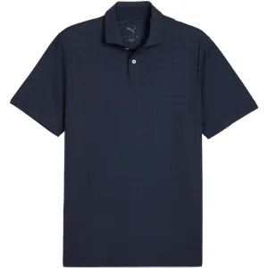 Puma Mattr Houndstooth Polo Shirt - Deep Navy Hit Your Next Level