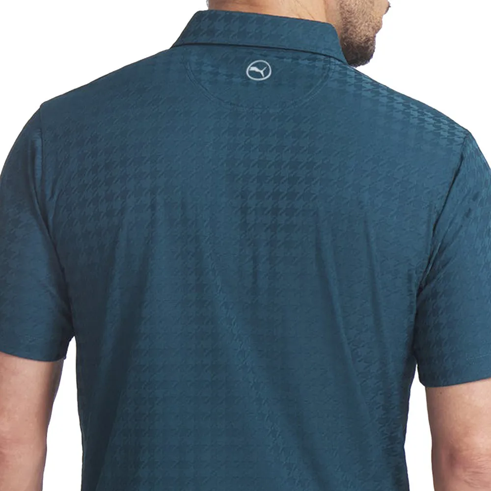 Puma Mattr Houndstooth Polo Shirt - Green Terrain Confidence Starts Here