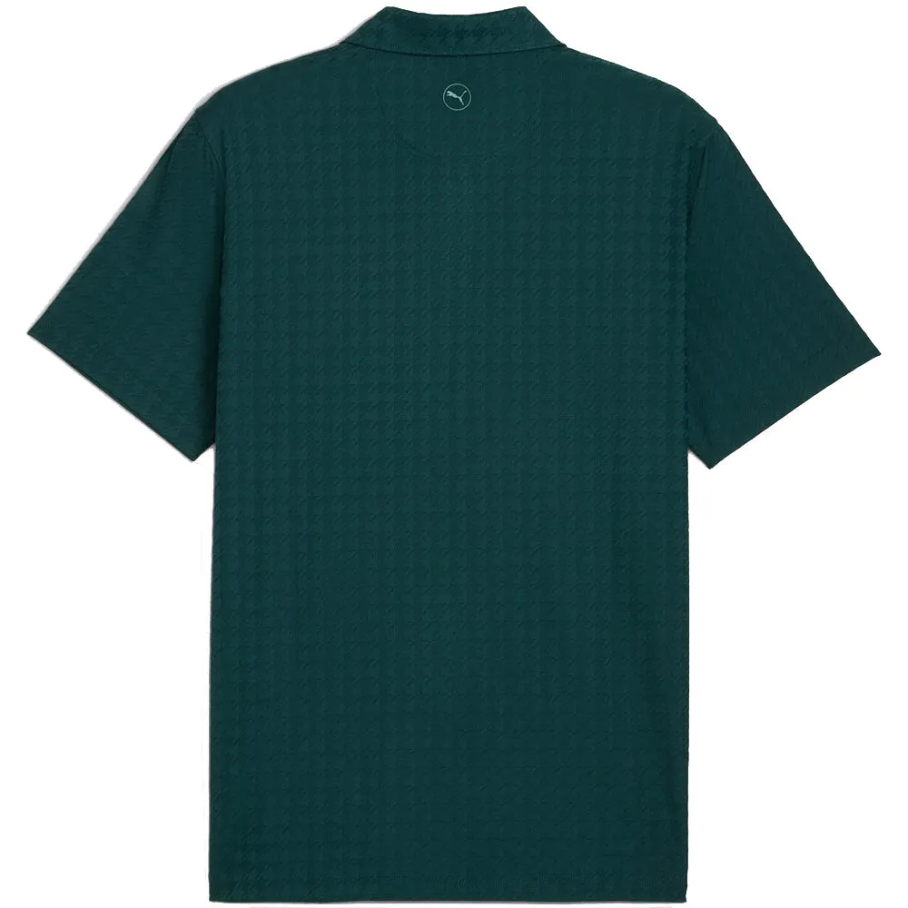 Independence Day Sale Steal Puma Mattr Houndstooth Polo Shirt - Green Terrain