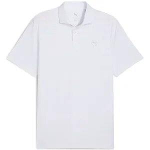 Puma Mattr Houndstooth Polo Shirt - White Glow Game-Changer Footwear Economical