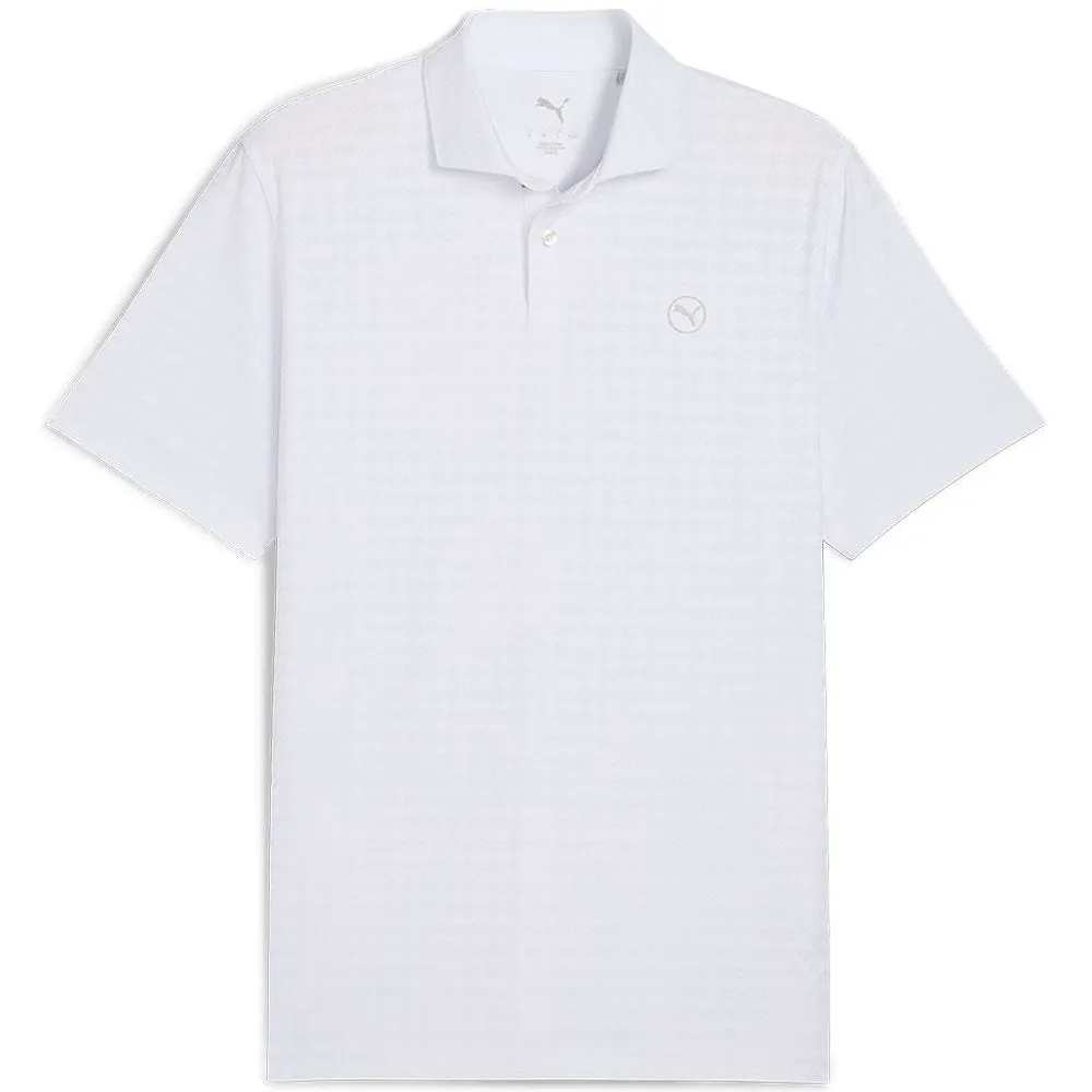 Puma Mattr Houndstooth Polo Shirt - White Glow Game-Changer Footwear Economical
