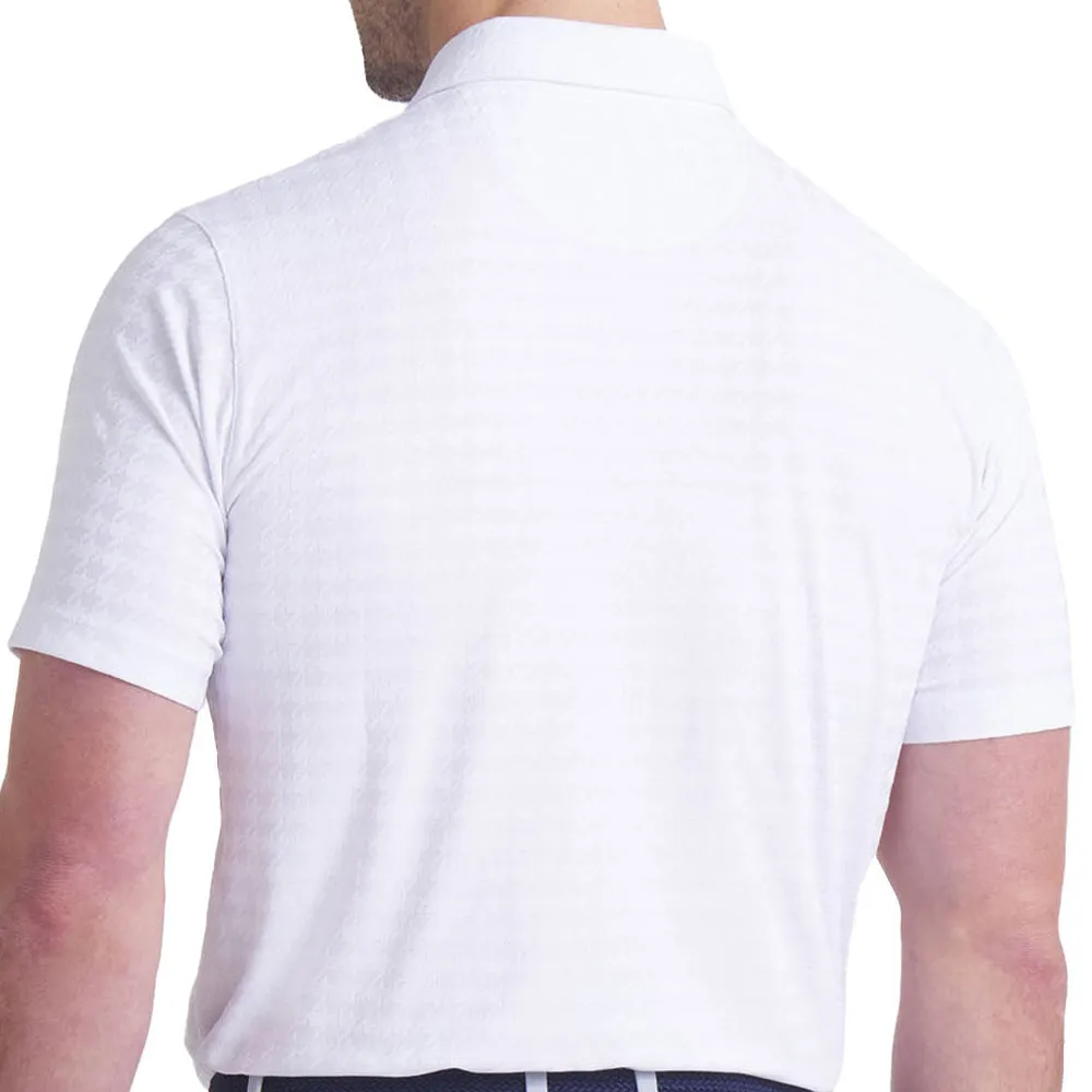 Puma Mattr Houndstooth Polo Shirt - White Glow Step Out Boldly