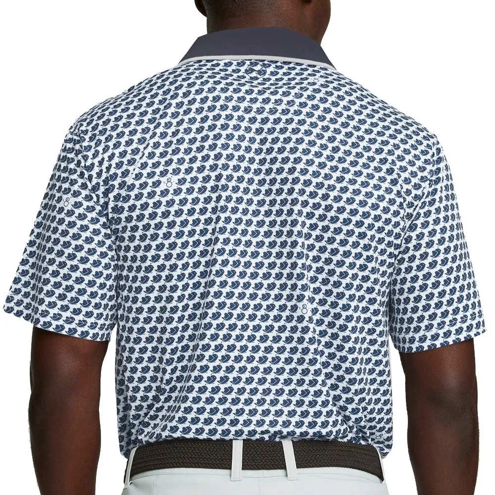Puma Mattr Love/H8 Polo Shirt - Bright White/Navy Blazer Rule the Streets Holiday Sale