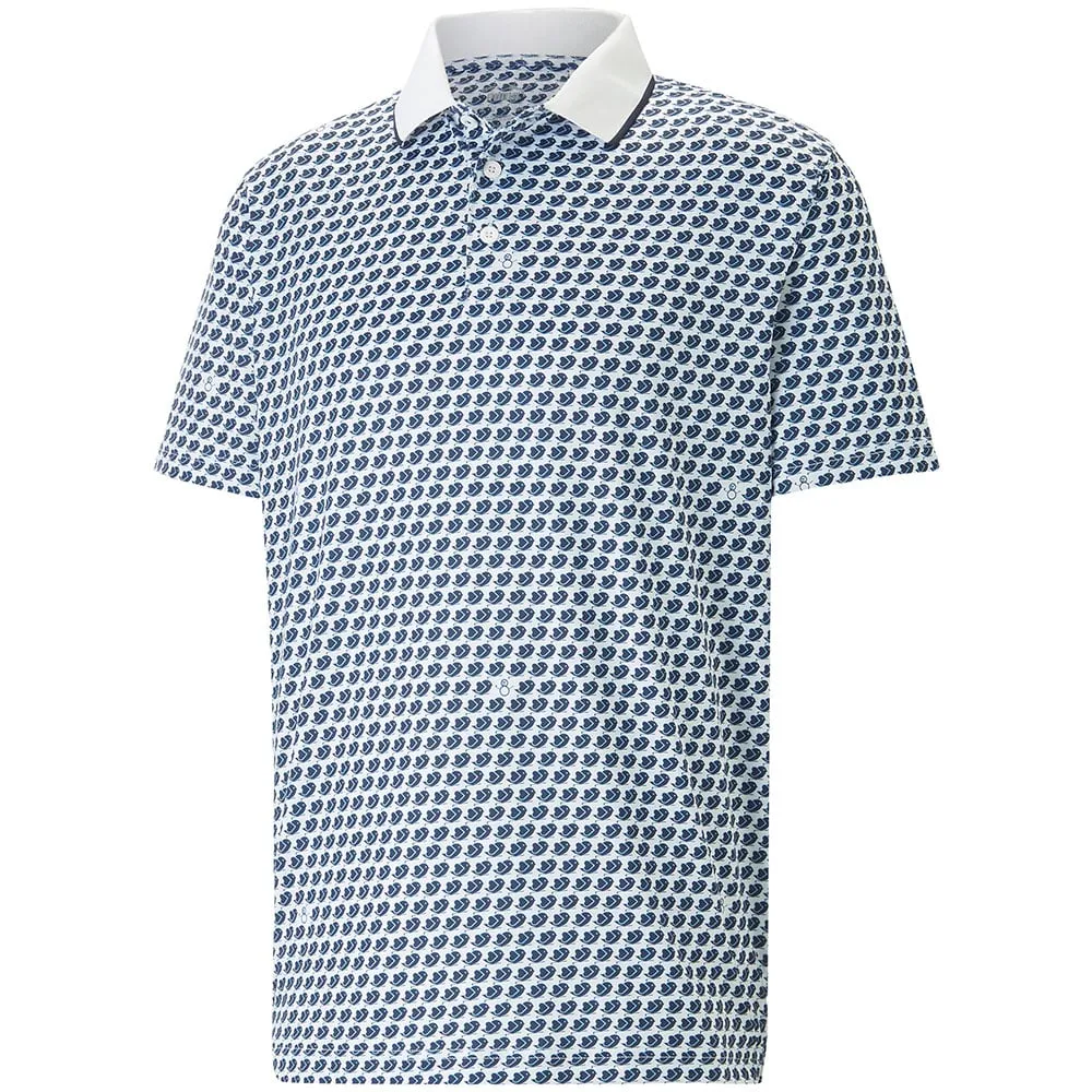 Push Beyond Limits Black Friday Sale Puma Mattr Love/H8 Polo Shirt - Bright White/Navy Blazer