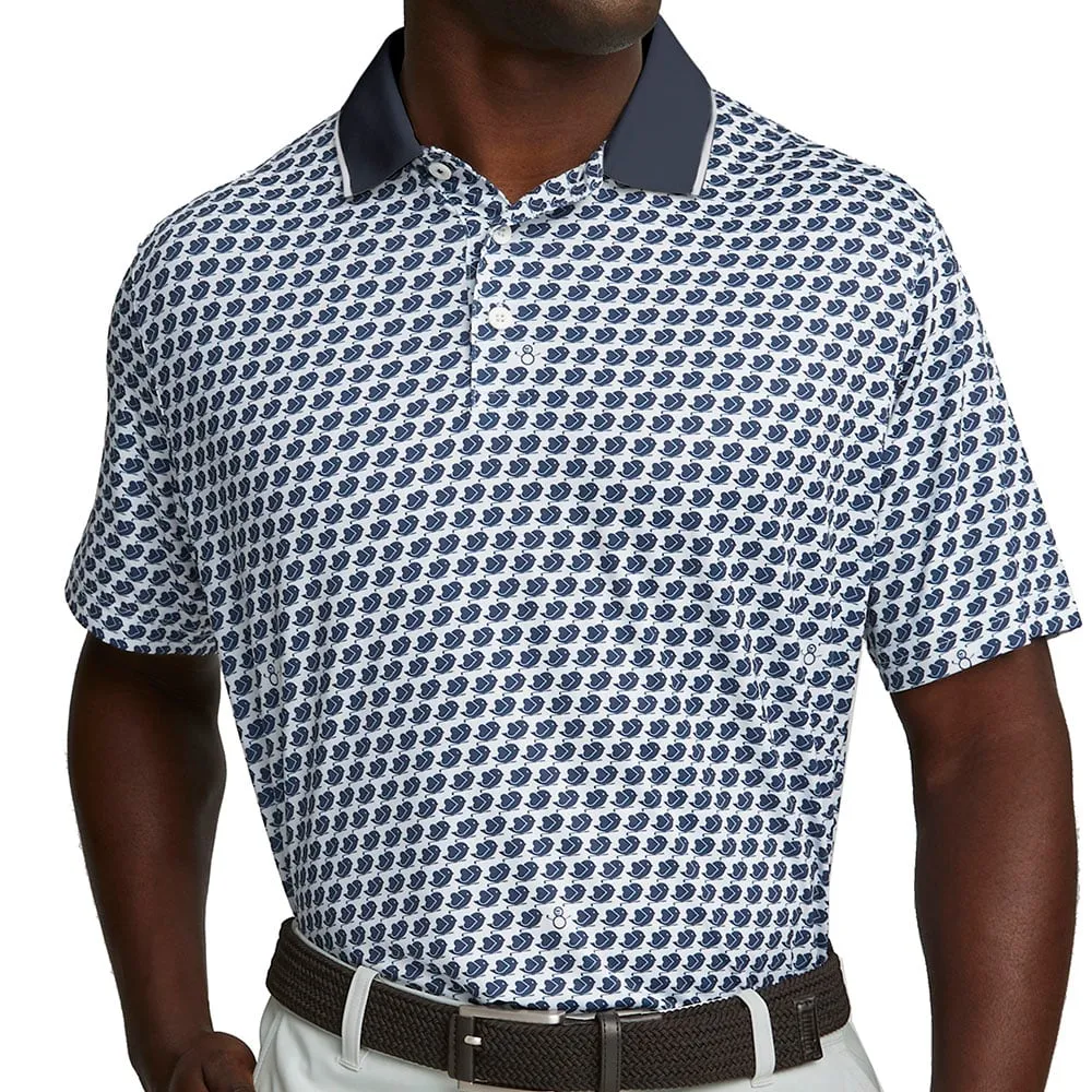 Puma Mattr Love/H8 Polo Shirt - Bright White/Navy Blazer Thanksgiving Day Sale