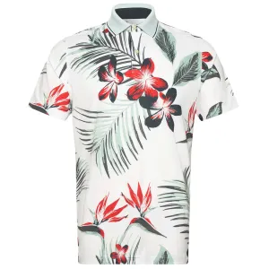 Puma Mattr Luau Polo Shirt - White Glow/Red Fire Dress from the Feet Up Christmas Eve Sale