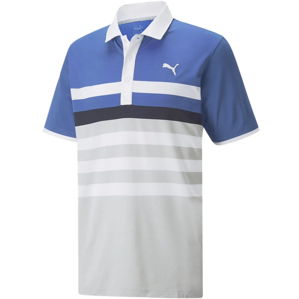 Step Out Boldly Chase What Moves You Puma Mattr One Way Polo Shirt - Bright Cobalt/Bright White