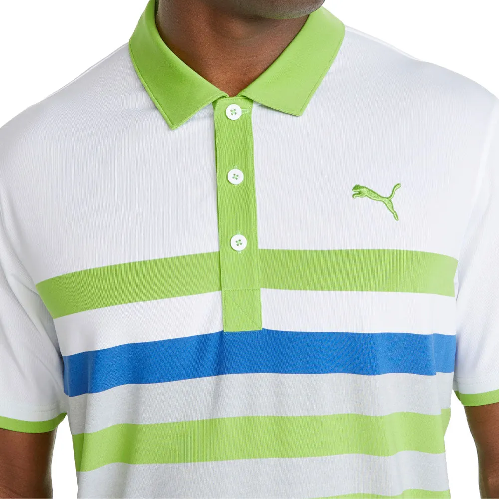 Puma Mattr One Way Polo Shirt - Bright White/Greenery Thanksgiving Day Sale Labor Day Sale
