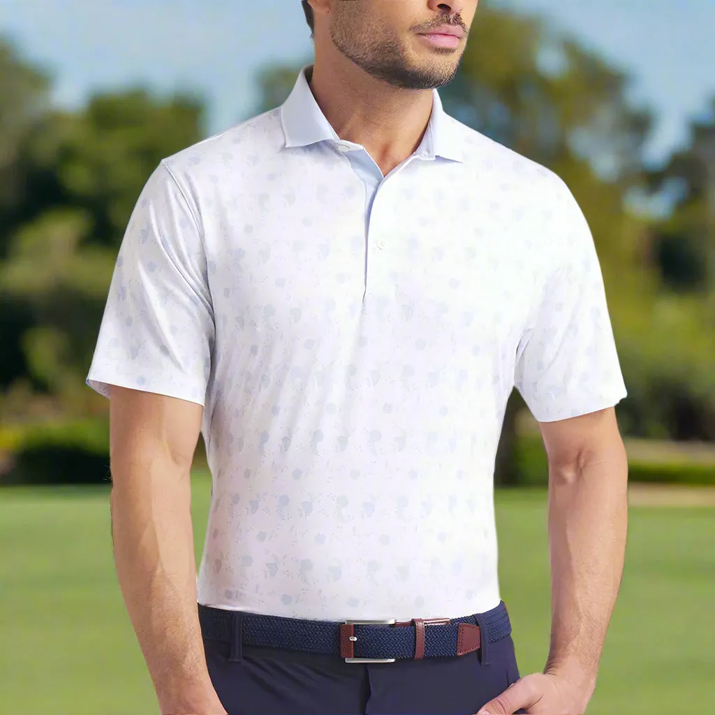 Puma Mattr Ornamental Polo Shirt - White Glow/Haute Tropic President's Day Sale