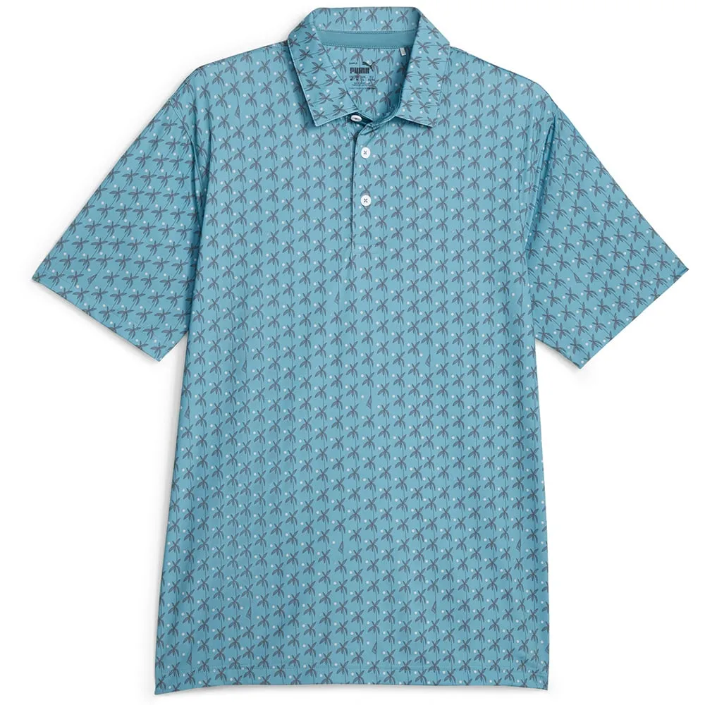 Puma Mattr Palms Polo Shirt - Bold Blue/Slate Sky Cyber Monday Sale