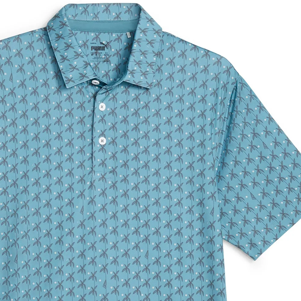 Loud Looks, Smooth Moves Puma Mattr Palms Polo Shirt - Bold Blue/Slate Sky
