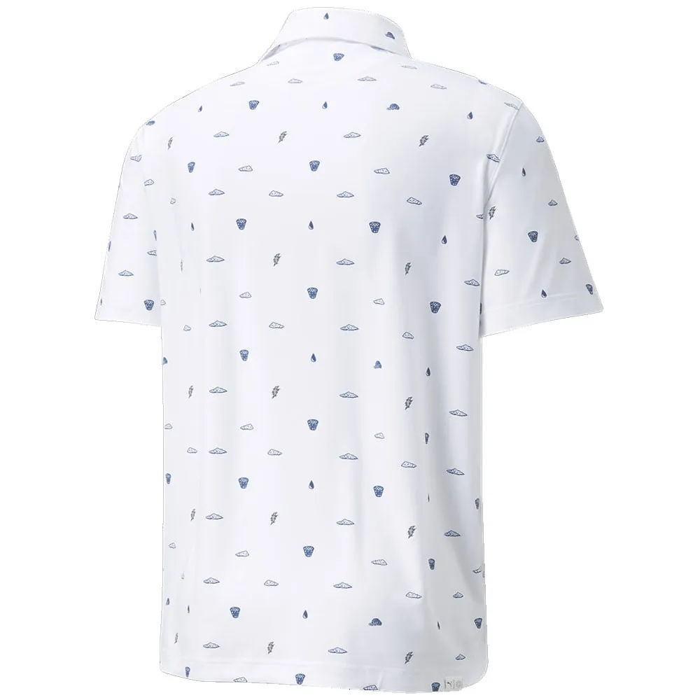 Puma Mattr Pouring Buckets Polo Shirt - Bright White/Bright Cobalt Biggest Sale of the Year