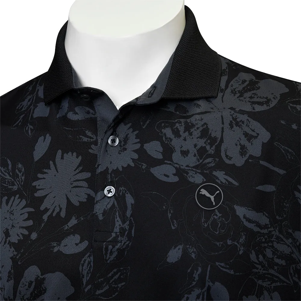 Own Every Step Break Boundaries Puma Mattr Rose Polo Shirt - Black/Strong Gray