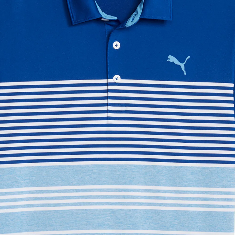 Puma Mattr Track Polo Shirt - Festive Blue/Regal Blue Heather Born to Stand Out Rise Every Time