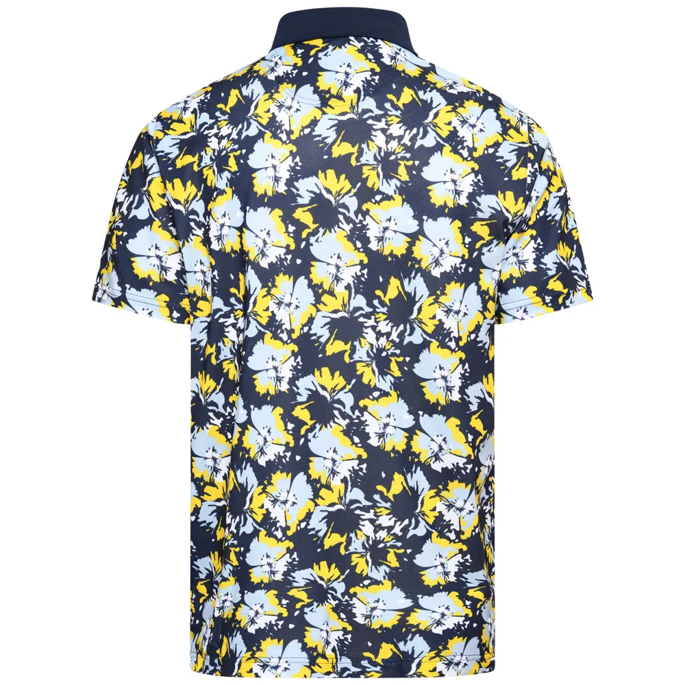 Steal Puma Pique Borrego Polo Shirt - Lc - Deep Navy/Silver Sky