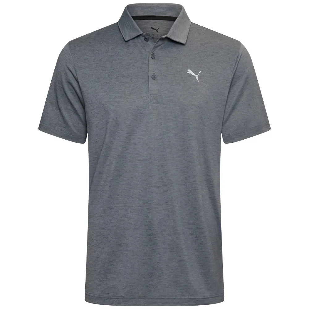 Define Your Own Way Puma Premium Tech 3.0 Polo Shirt - Slate Sky Heather