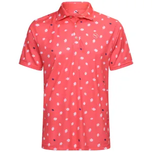 Own the Vibe Spring Sale Puma Pure 2.0 Birdies Polo Shirt - Peach Frost/White Glow